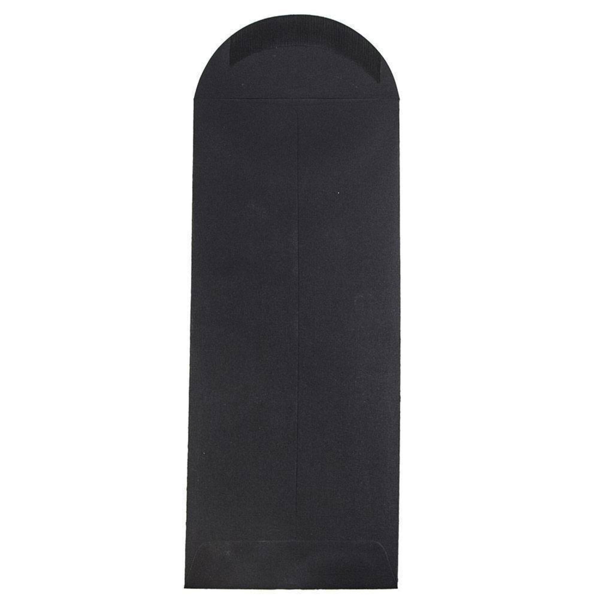 JAM Paper 4.75" x 11" Black Linen Policy Business Envelopes, 25ct.